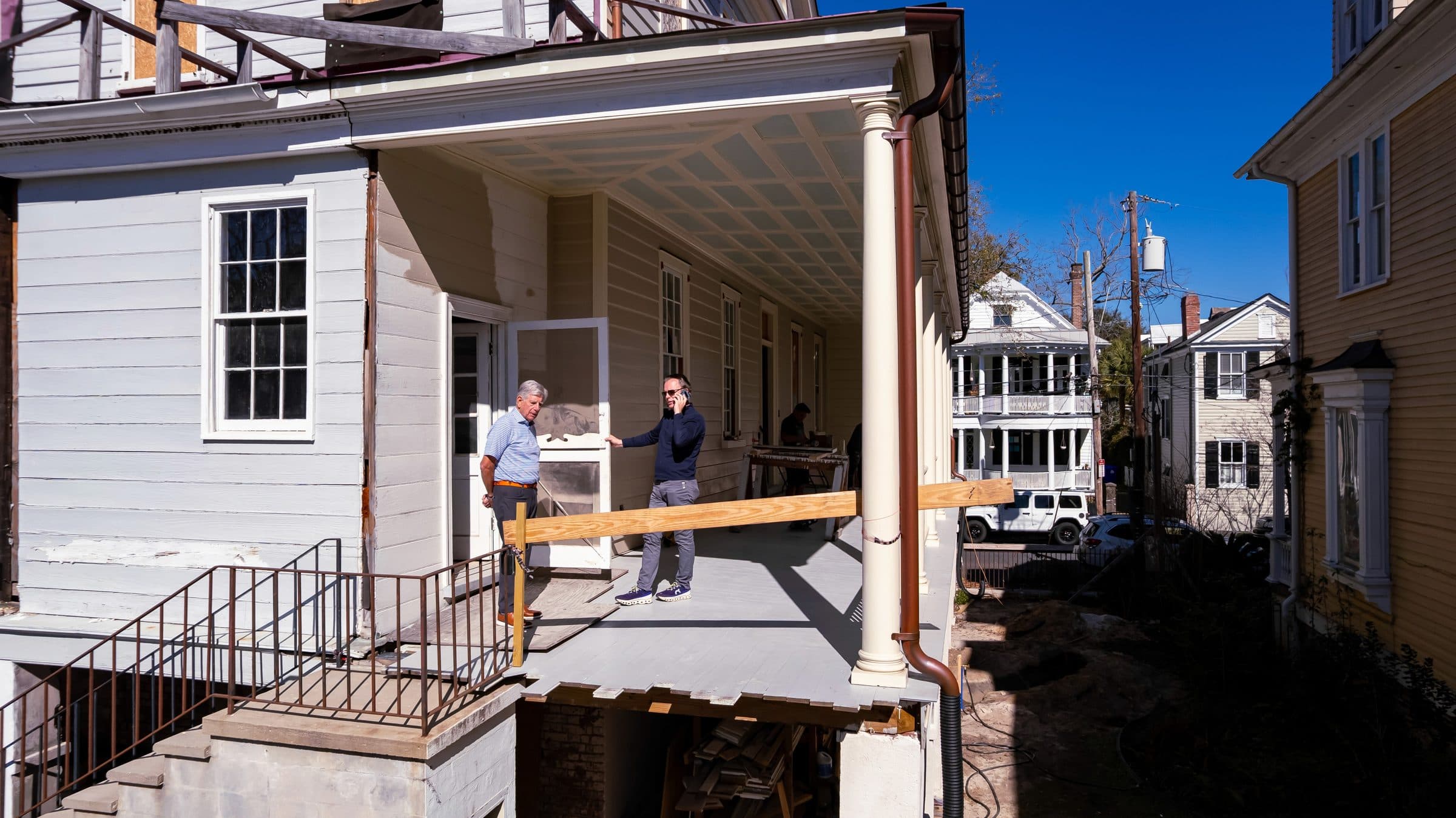 Site visit on a Charleston rehabilitation in progress
