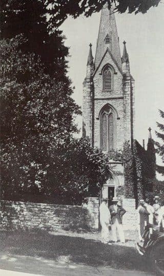 Historic photograph of the church exterior