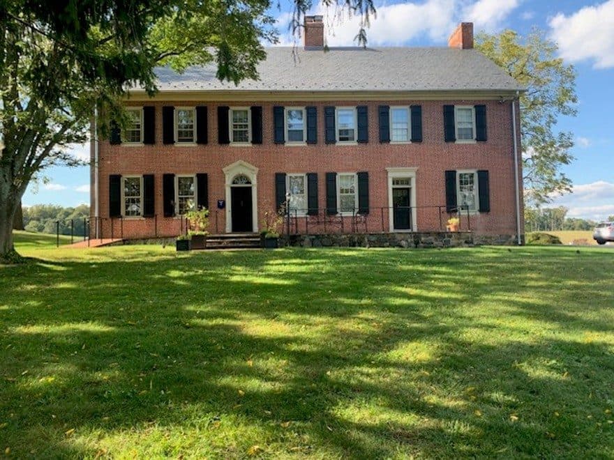 Brick farmhouse on the Winterthur estate